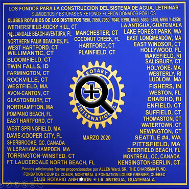 Guatemala Water Project Plaque
